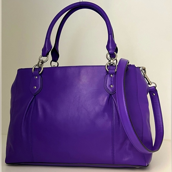 COACH Bright Purple Carryall In Smooth Relaxed Leather - Picture 7 of 14